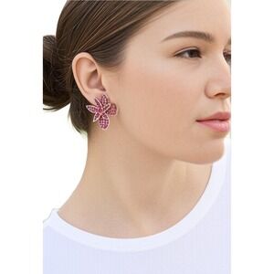 Women Earrings INC International Concept Women Yellow Gold Plated Petal Earring
